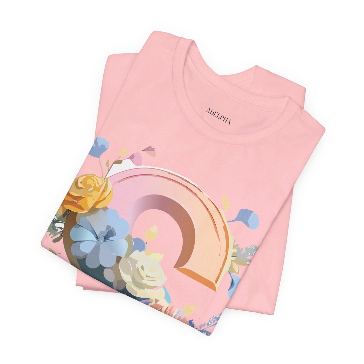 Letter S Graphic Tee Unisex Short Sleeve Shirt Adelpha Vintage Inspired Art Design