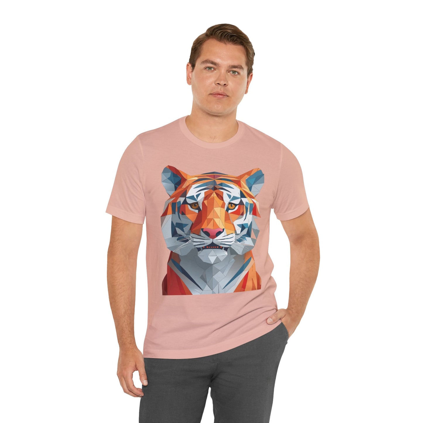 Unisex Animal Shirt With Art Design And Wildlife Theme Short Sleeve Tee For Everyday Wear