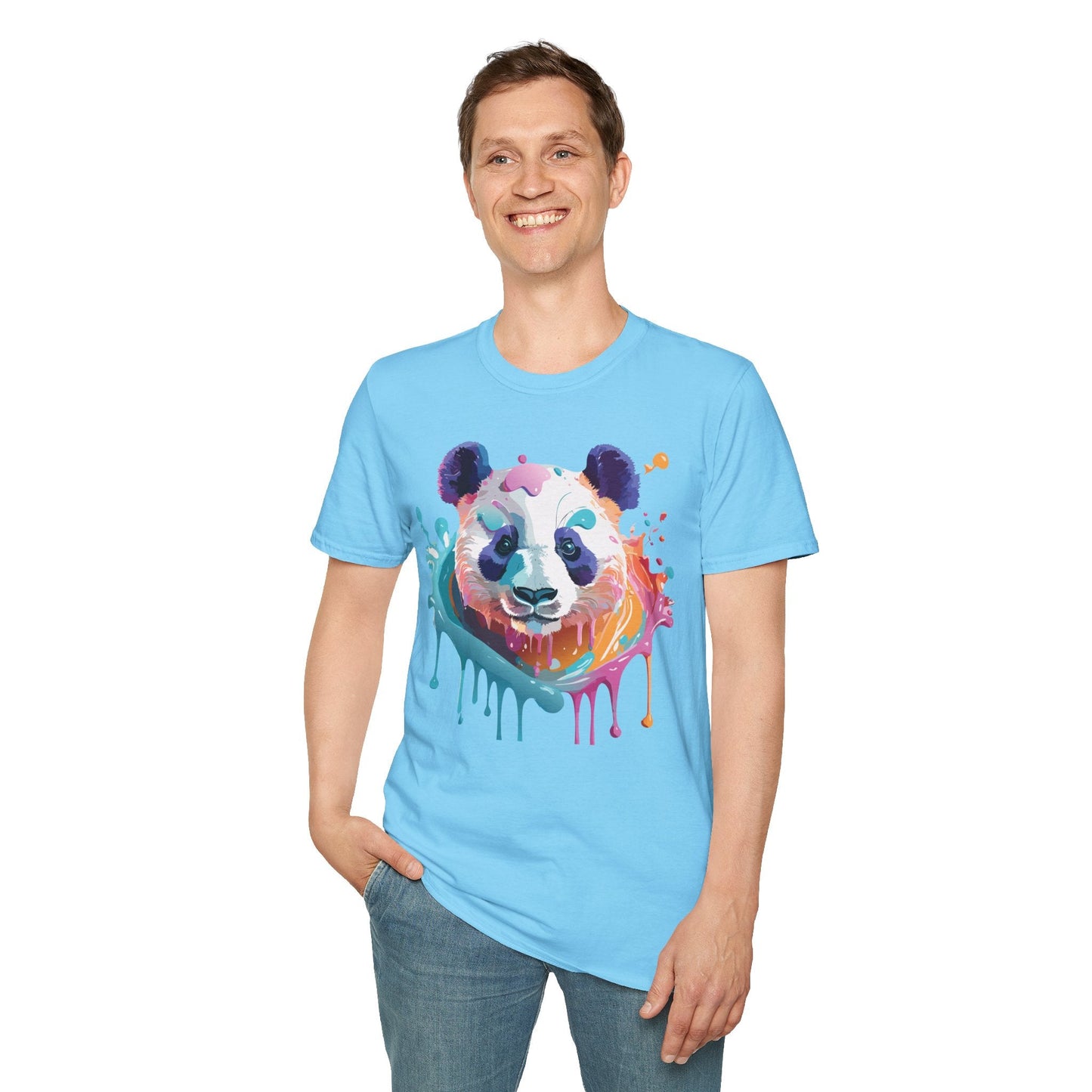 Panda Shirt T Shirt Softstyle 64000 Gildan 100 Percent Ring Spun Cotton Comfortable Animal Tee
