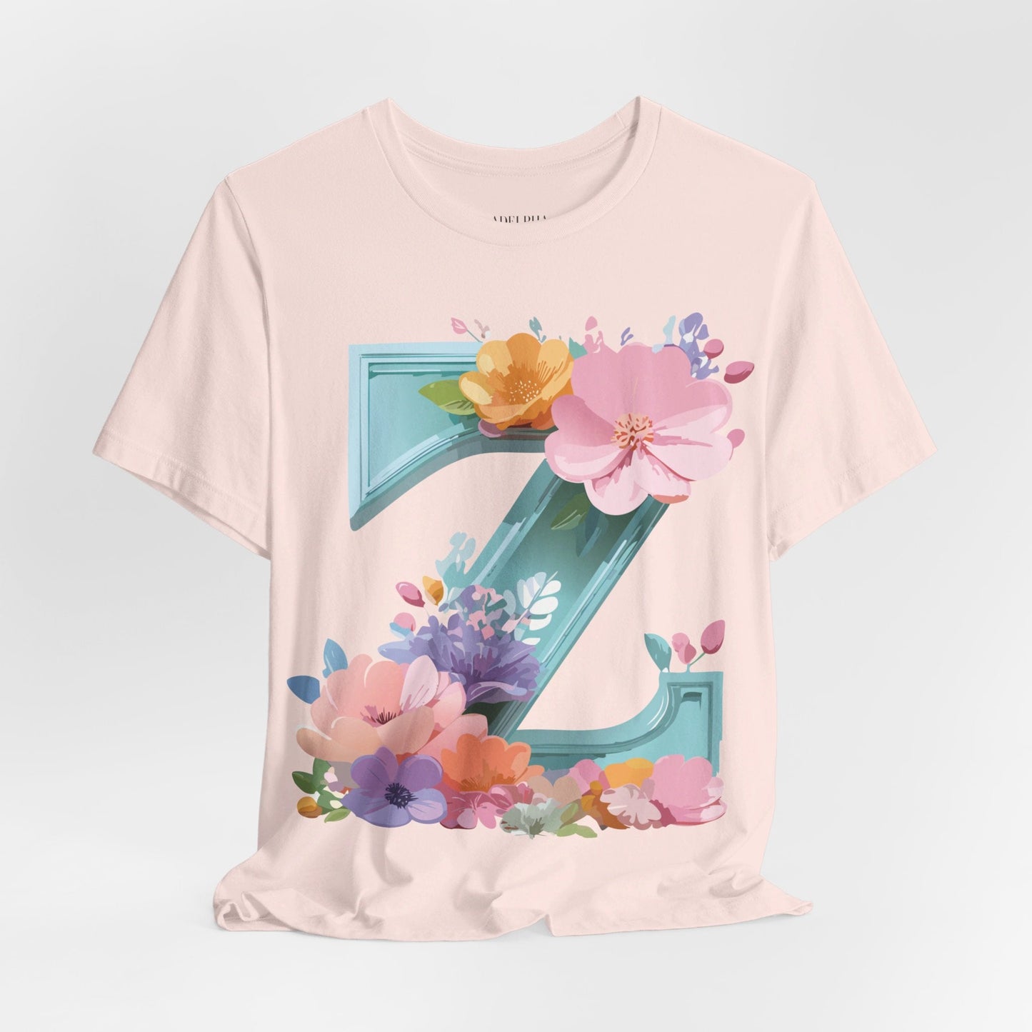 Letter Z Shirt Graphic Tee Unisex Jersey Short Sleeve Premium Vintage Inspired Artwork Adelpha
