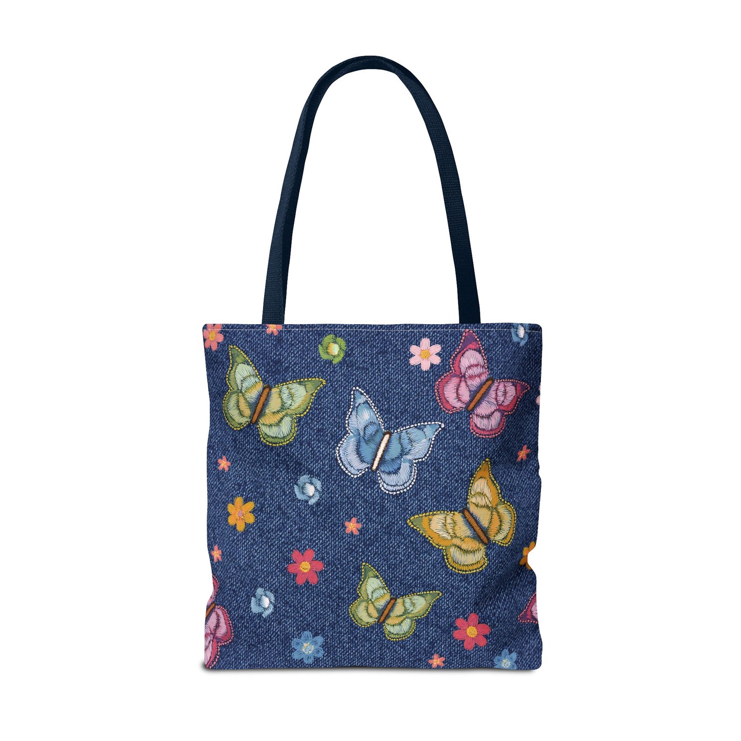 Denim Fabric Imitation Print Unisex Canvas Bag Poly Spun 3 Sizes Tote Bag 166