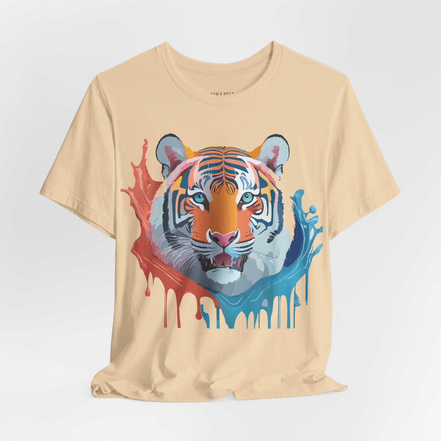 Tiger Graphic Unisex 100 Cotton Vintage Art with Animal Tee 22