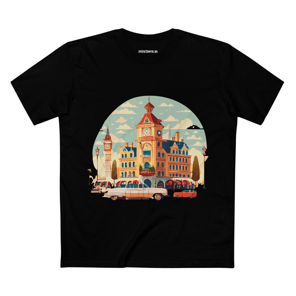 Retro Car Vintage Graphic Tee Staple Unisex 100 Cotton Tee Shirt - RC-3