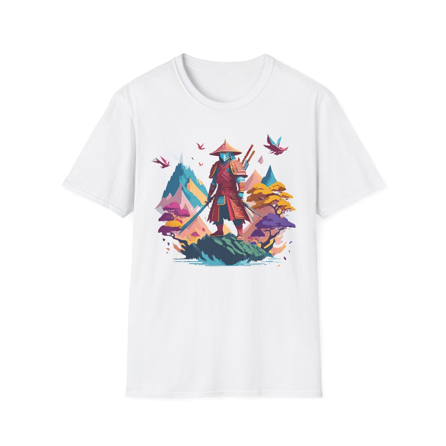 Samurai Shirt Unisex Samurai Tee Short Sleeve Gildan Softstyle 64000 100 Percent Ring Spun Cotton