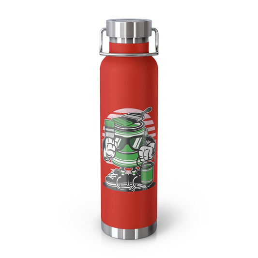 22oz Copper Insulated Water Bottle with Cartoon Design - CV96