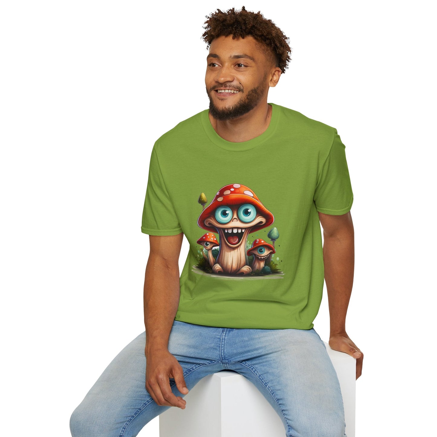 Mashroom Tee Shirt Unisex Funny Mushroom Design Softstyle Tee One Hundred Percent Ring Spun Cotton