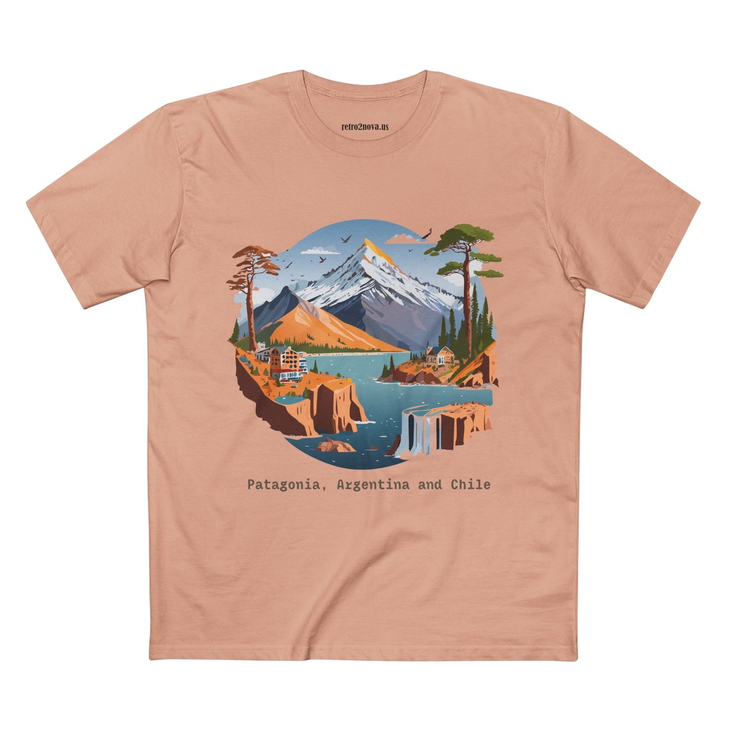 Travel Shirt Unisex Premium Cotton Tee With Original Art Design Retro2Nova TT69 Edition