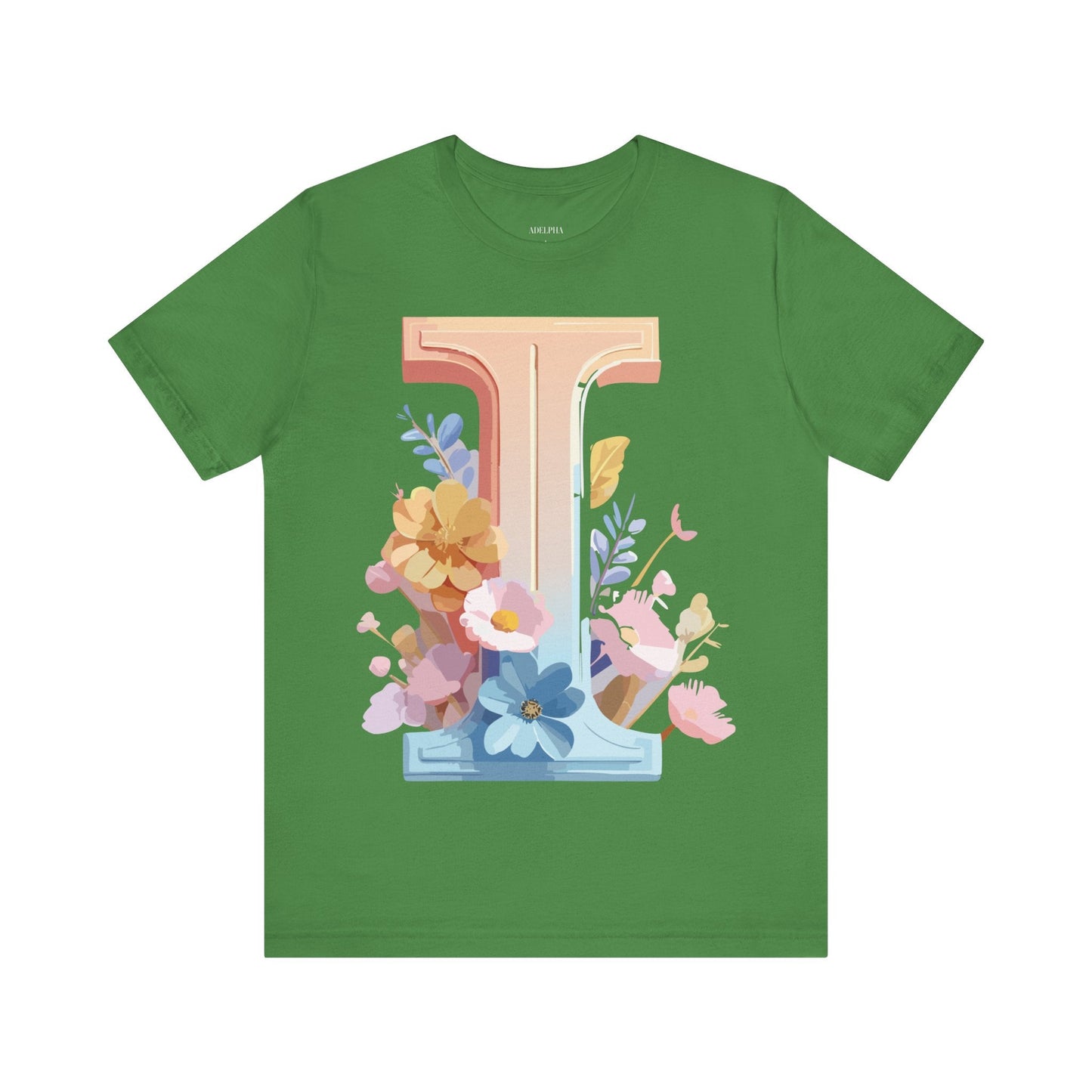 Letter I Shirt Graphic Tee Unisex Vintage Inspired Adelpha Art Design Short Sleeve Tee