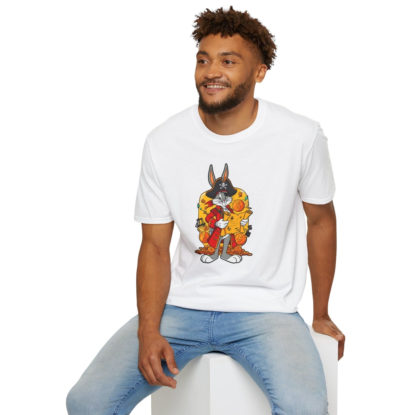 Cartoon Bunny Graphic Unisex Cotton Animal Animation Artwork Design Tee 29
