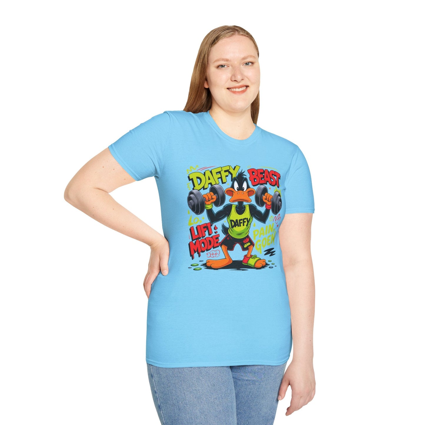 Cartoon T Shirt Funny Animals Print Unisex Animation Tee Gildan Softstyle 64000