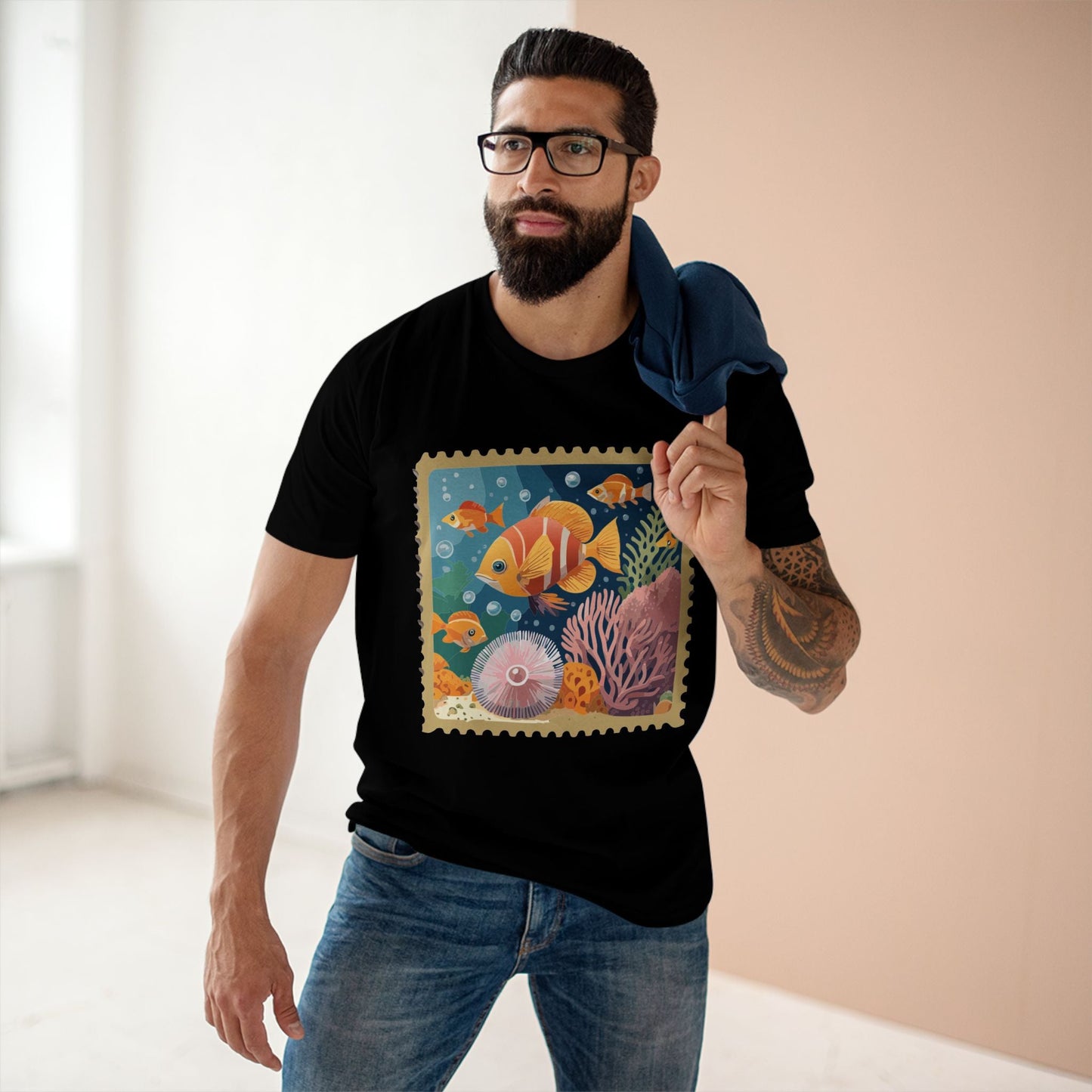 Stamp Shirt Postage Stamp Tee Unisex Premium Cotton Tee With Original Art Design Retro2Nova