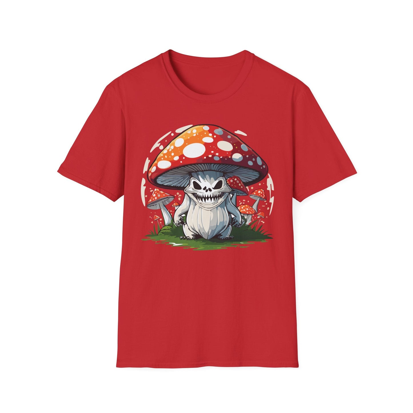 Mashroom Tee Shirt Unisex Softstyle 64000 100 Percent Ring Spun Cotton Funny Mashroom Fungus Design