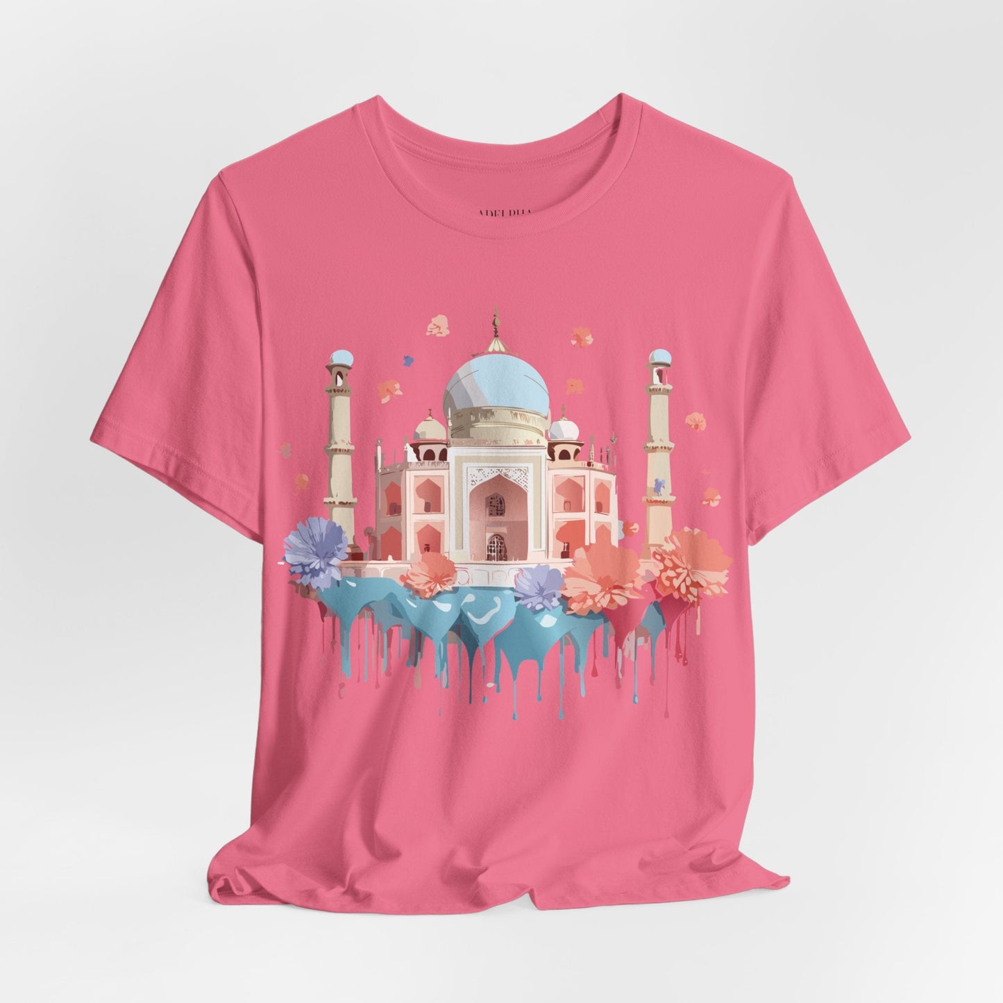 Unisex Taj Mahal Graphic Tee Vintage Inspired Shirt By Adelpha Art Design Collection