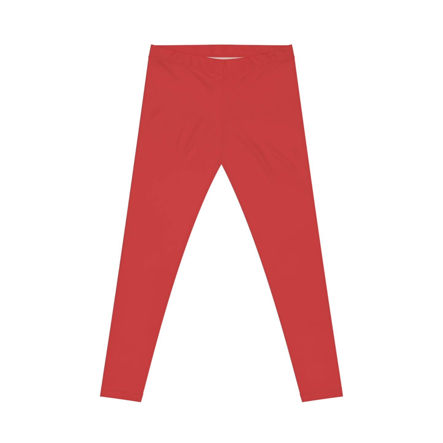Tomato Jam Red Color Women's Poly-Span Casual Leggings XS-2XL