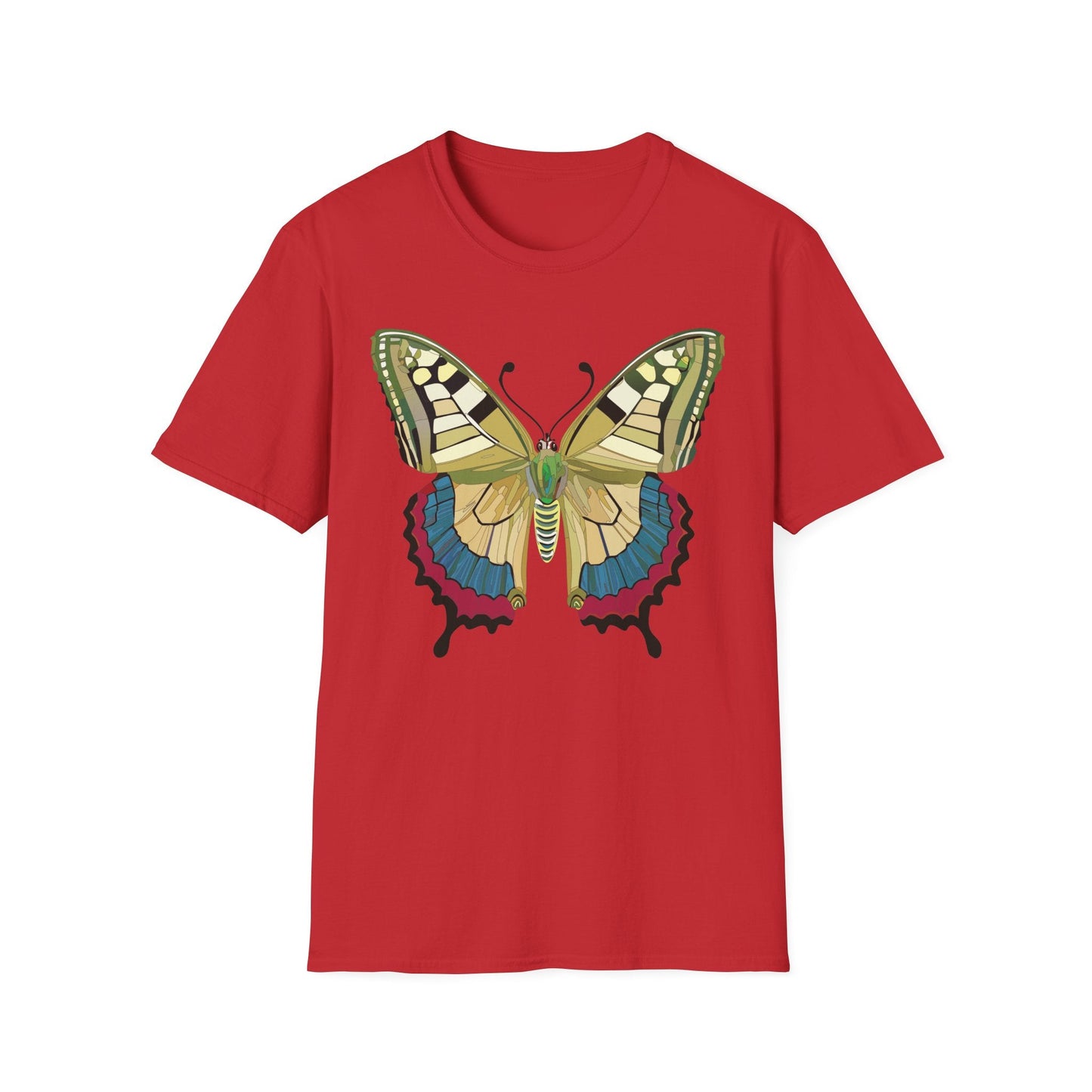Butterfly T Shirt Unisex Monarch Design Soft Cotton Gildan 64000 Short Sleeve Tee