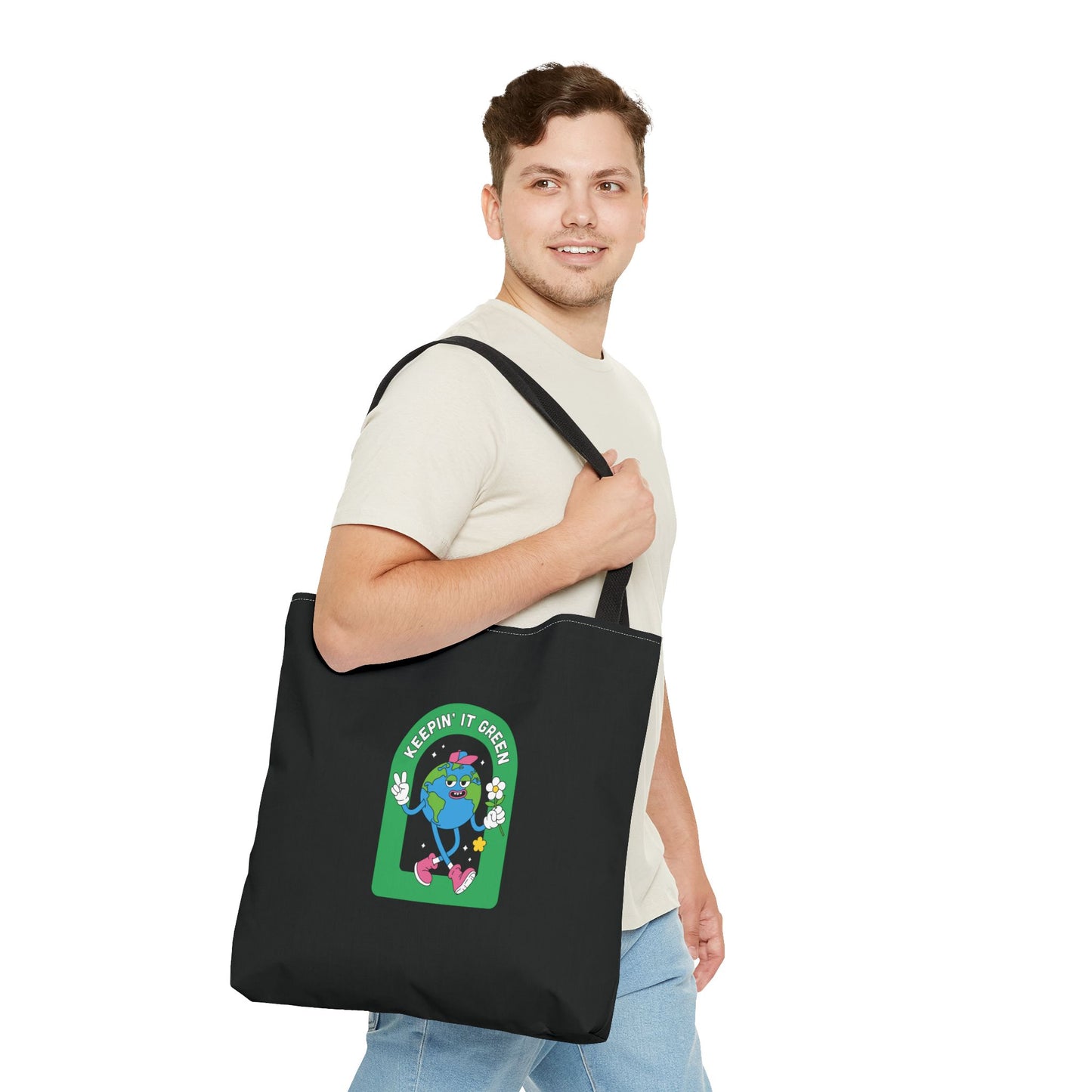 ECO BLACK COLOR CANVAS BAG HIGH-QUALITY 100% SPUN POLYESTER 3 SIZES BAG-E6