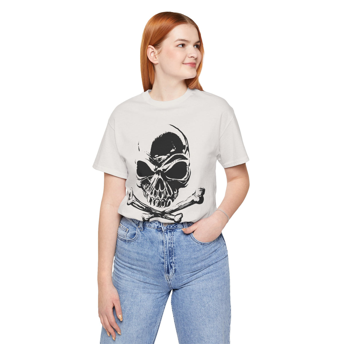 Black Skull Graphic Design Tee, Skull Shirt, Vintage Tees, Art Design T-Shirt, Vintage Graphic Tee, Art Shirts with Skulls