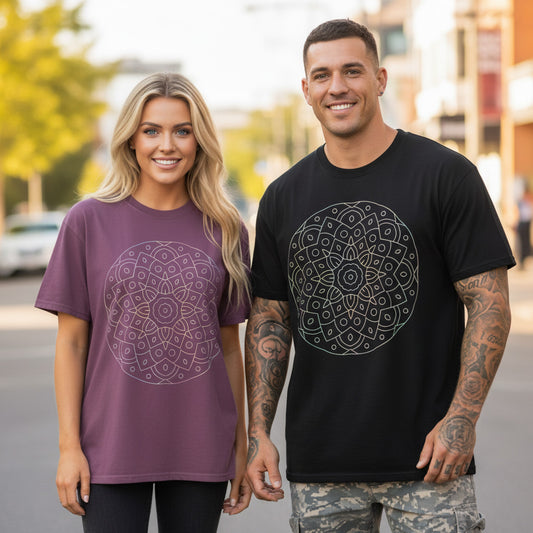Mandala Graphic Tee Unisex 100 Cotton Comfort Colors T-Shirt 198