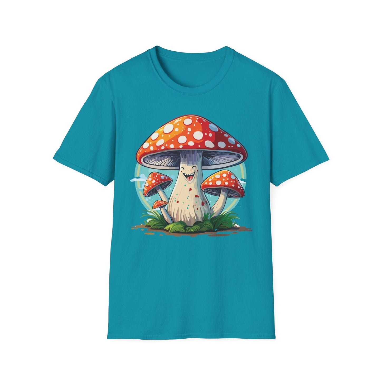 Mashroom Tee Shirt Unisex Funny Mashroom Design Softstyle Cotton Tee For Everyday Comfort
