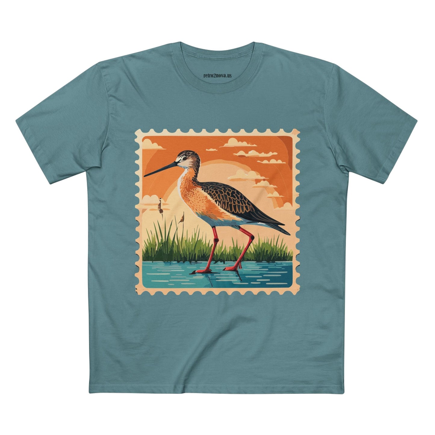 Stamp Shirt Postage Stamp Tee Unisex Premium Cotton Original Art Design Retro2Nova