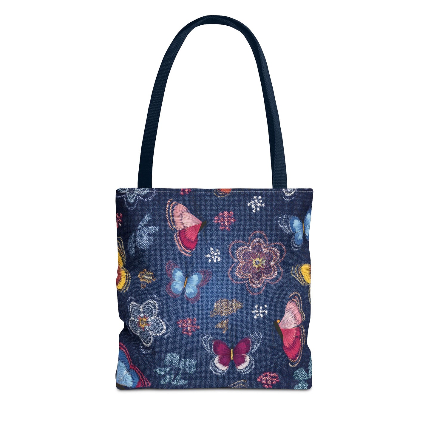 Denim Fabric Imitation Print Unisex Canvas Bag Poly Spun 3 Sizes Tote Bag 168