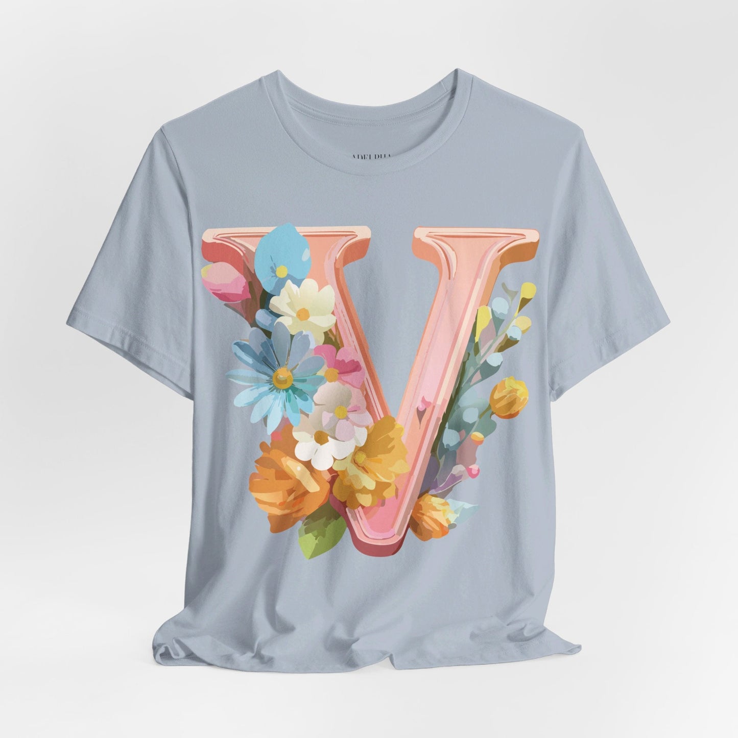 Letter V Shirt Unisex Graphic Tee With Vintage Inspired Artwork From Adelpha Official Edition
