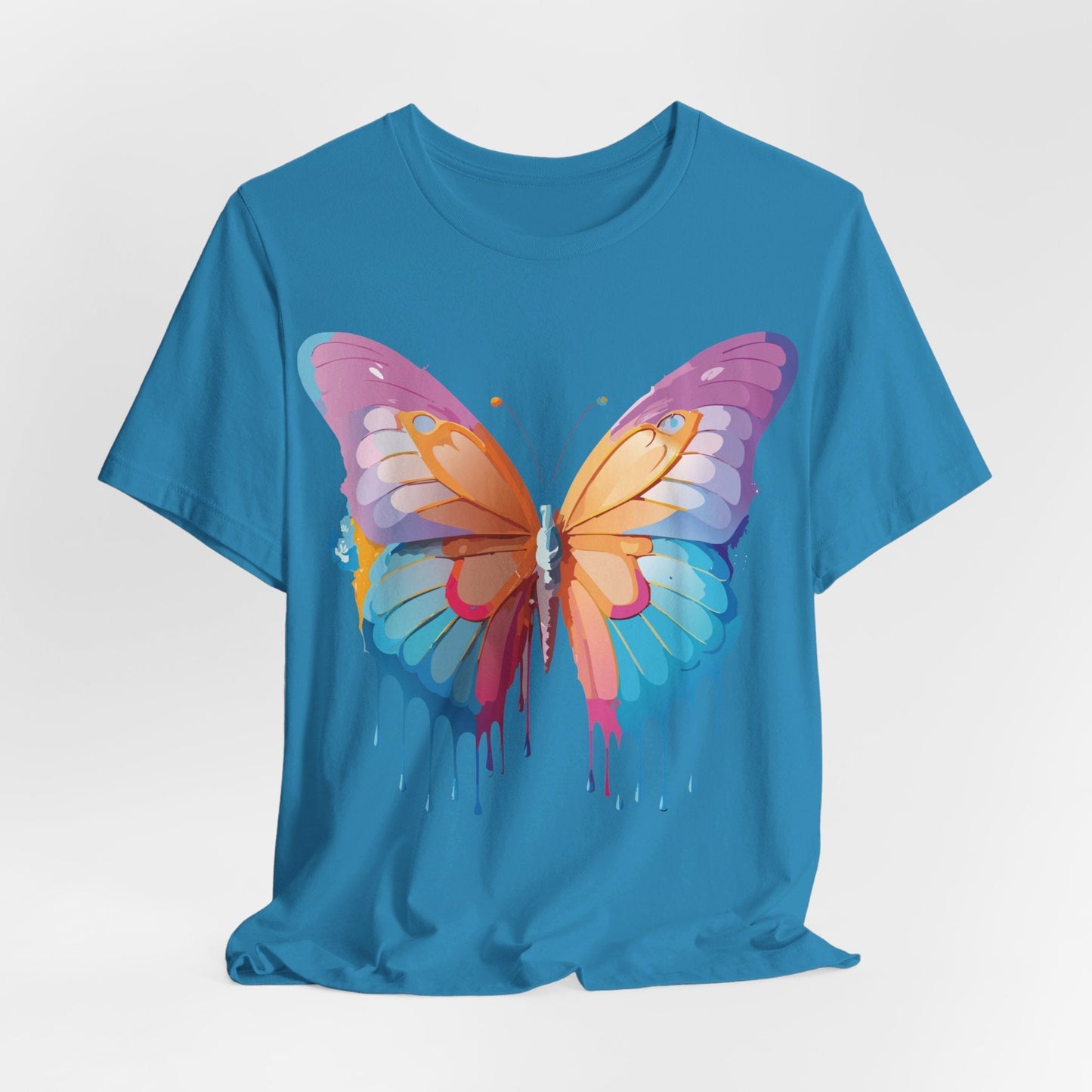 Butterfly Graphic Unisex 100 Cotton Lightweight Vintage Design Jersey Tee 90