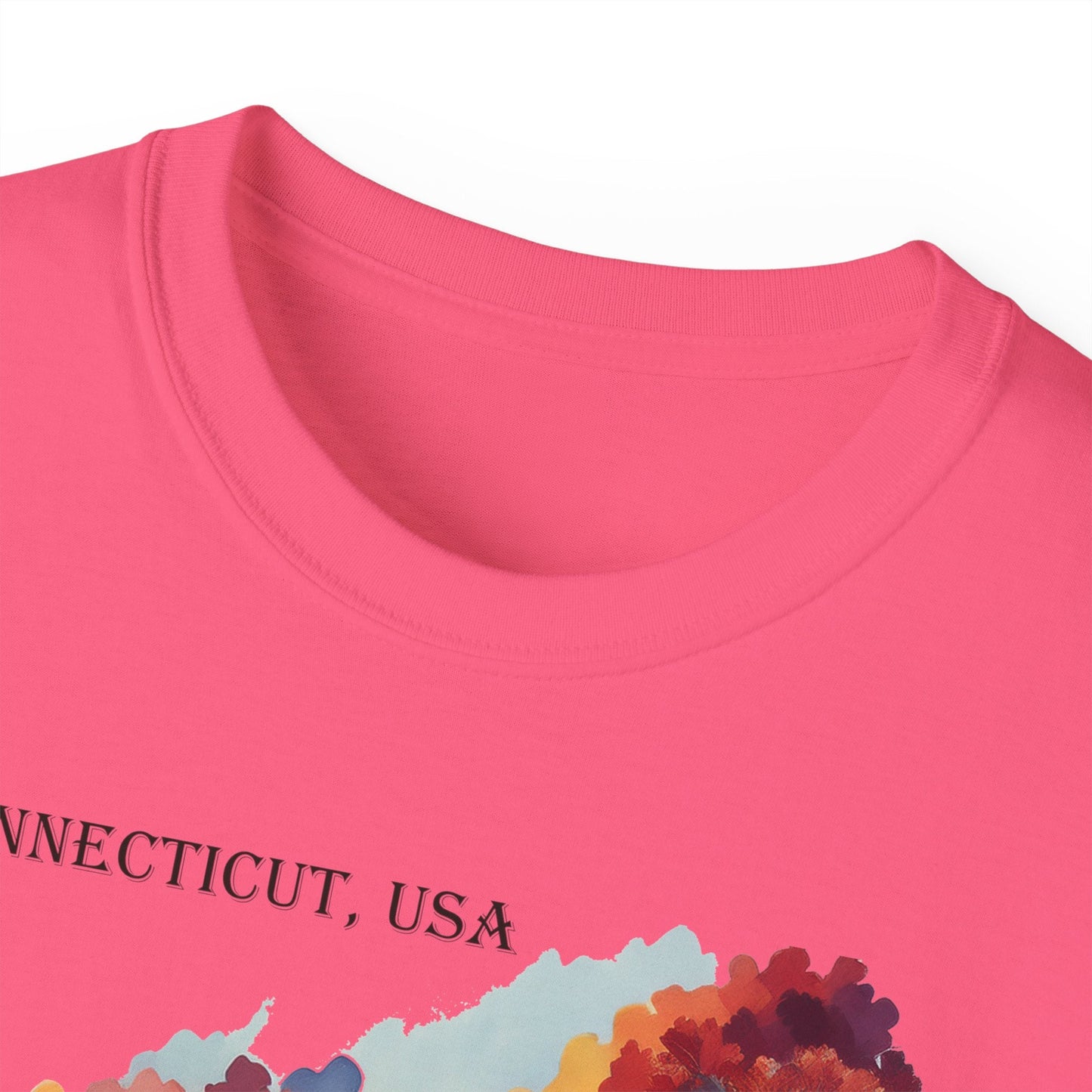 Connecticut Graphic Unisex Cotton T‑Shirt 1
