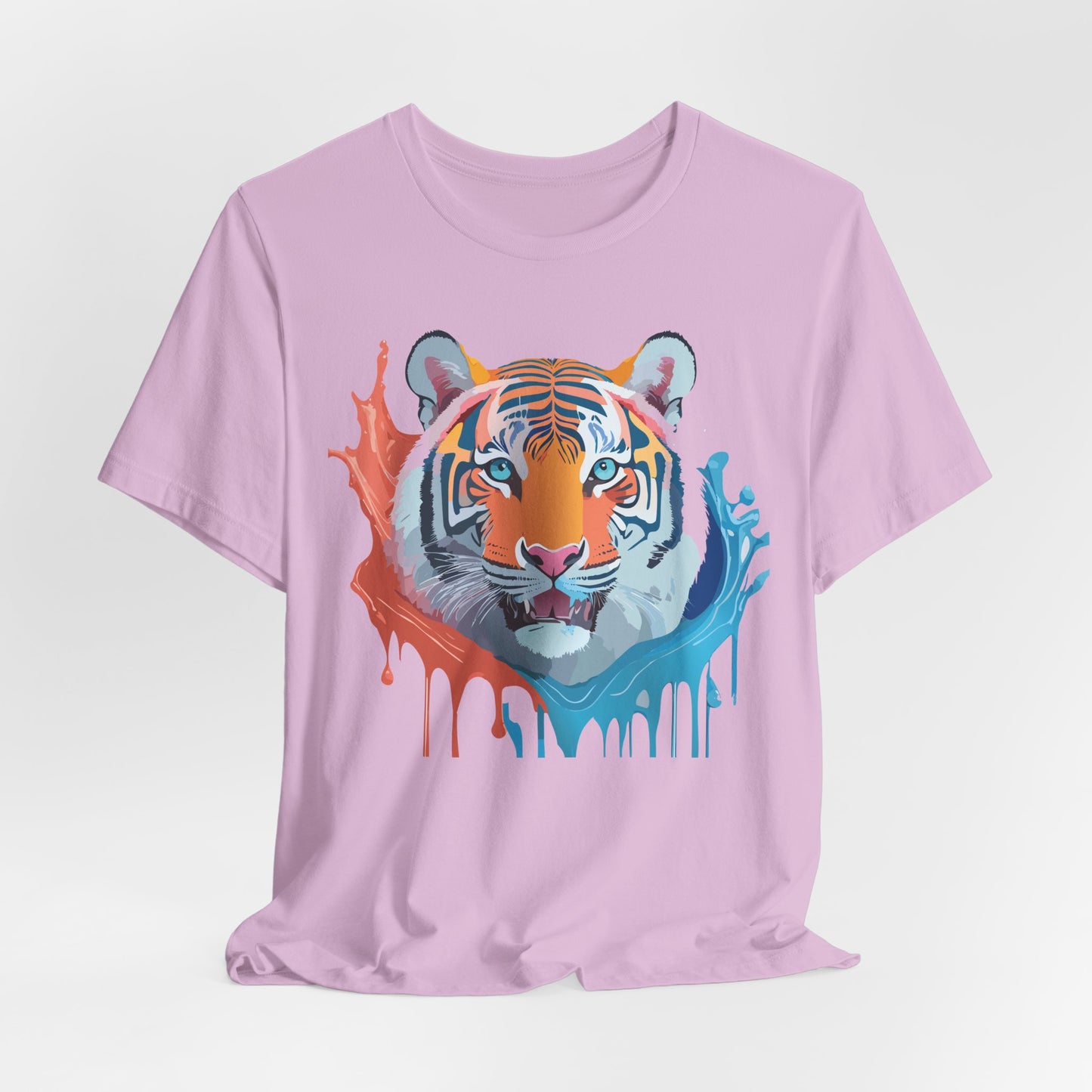 Unisex Tiger Tee, Animal Shirt, Tee Shirt with Tiger, Art T-Shirt, Animal Tees, Big Cat Shirt, Art Design T-Shirt 5