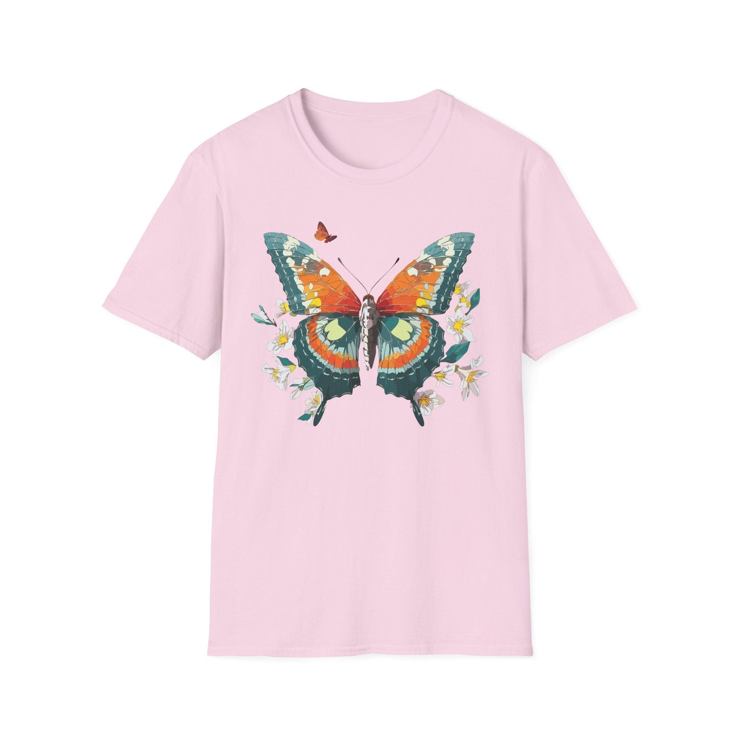 Butterfly T Shirt Unisex Softstyle Gildan 64000 100 Percent Ring Spun Cotton Monarch Tee