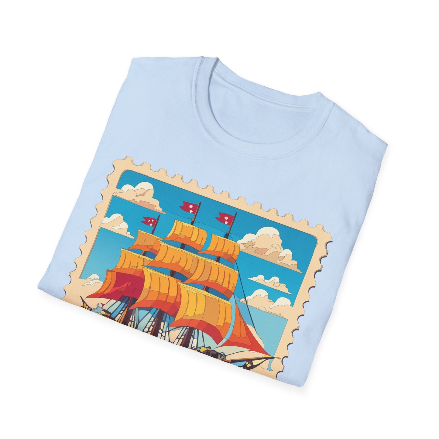 Unisex Softstyle Frigate Ship T Shirt 100 Percent Ring Spun Cotton Gildan 64000 Tee