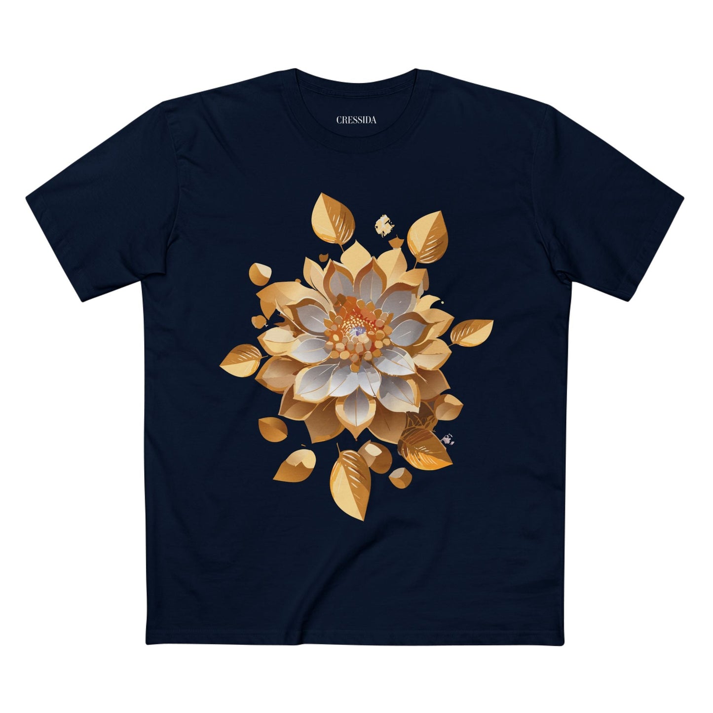 Floral Graphic T-Shirt Unisex 100 Cotton Art Design with Antique Flowers Tee 7