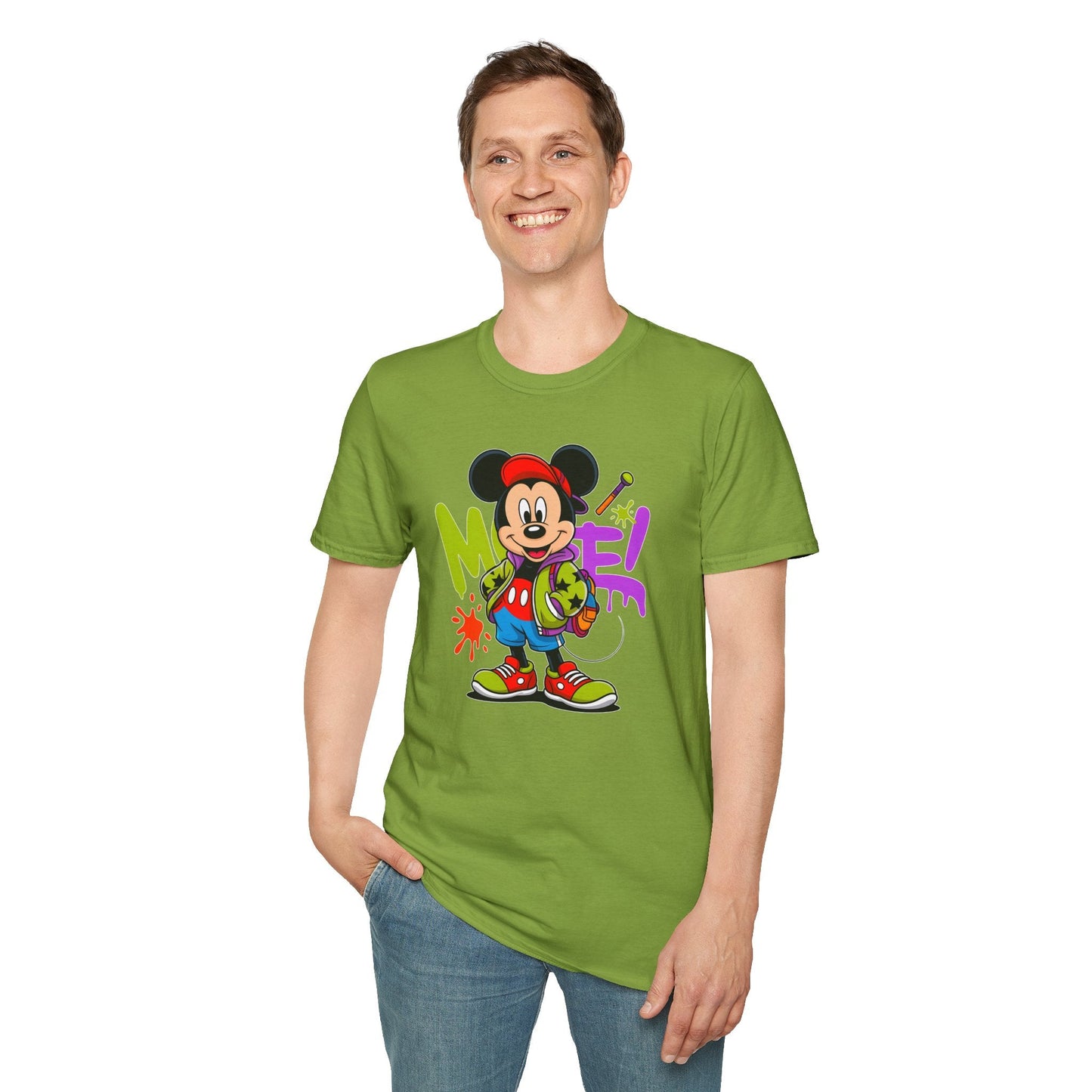 Unisex Cartoon T Shirt with Animation Design Funny Animals Tee Gildan Softstyle 64000