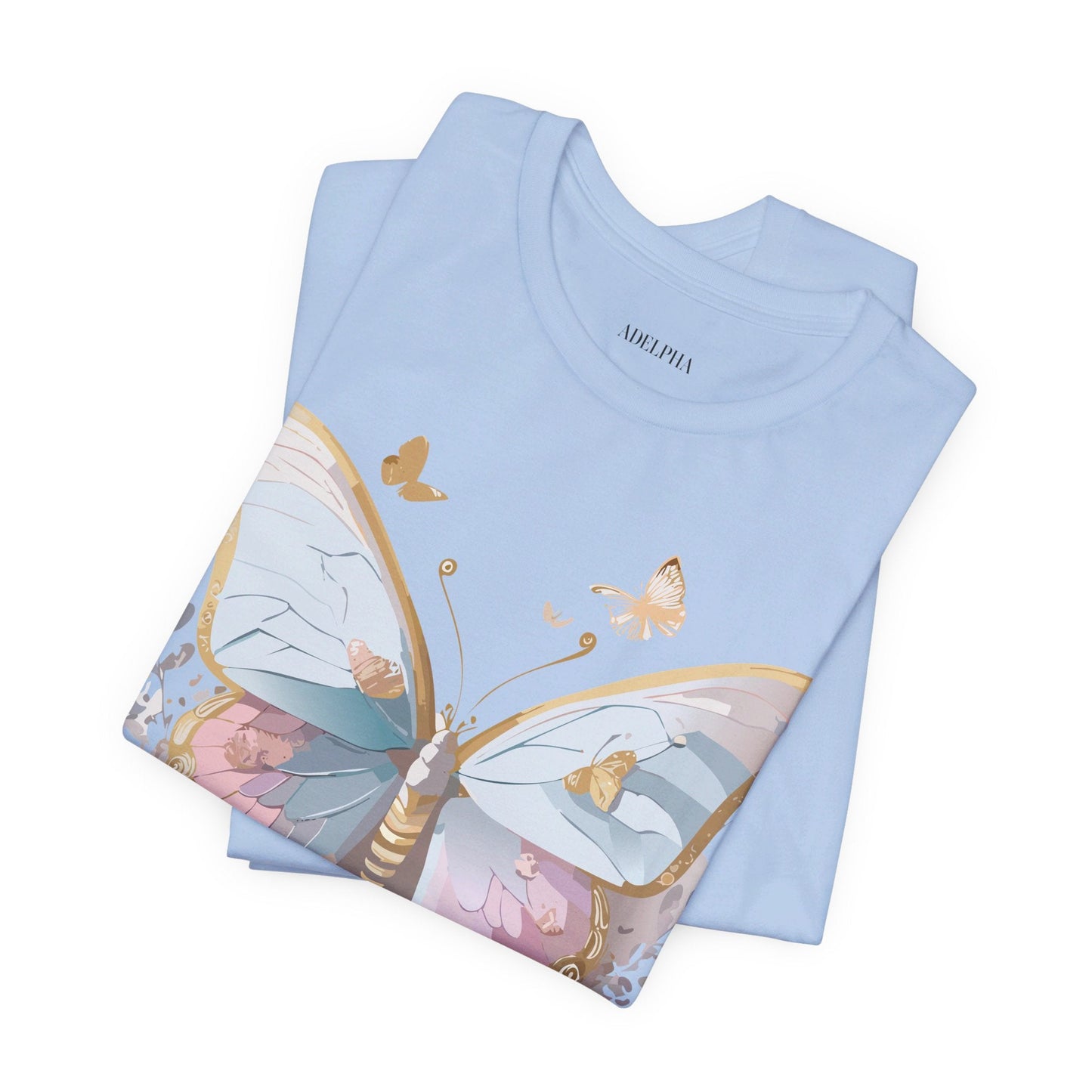 Unisex Graphic Tee Featuring Adelpha Artwork Vintage Butterfly Inspired Short Sleeve