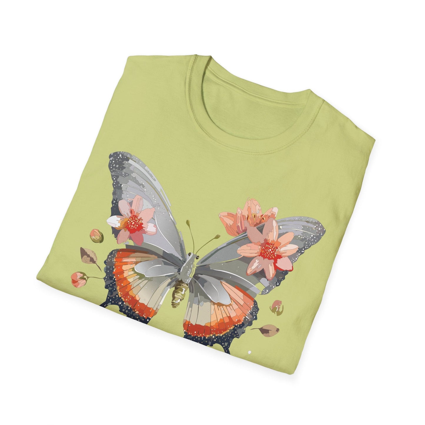 Monarch Butterfly T Shirt Unisex Softstyle Gildan 64000 100 Percent Ring Spun Cotton Tee