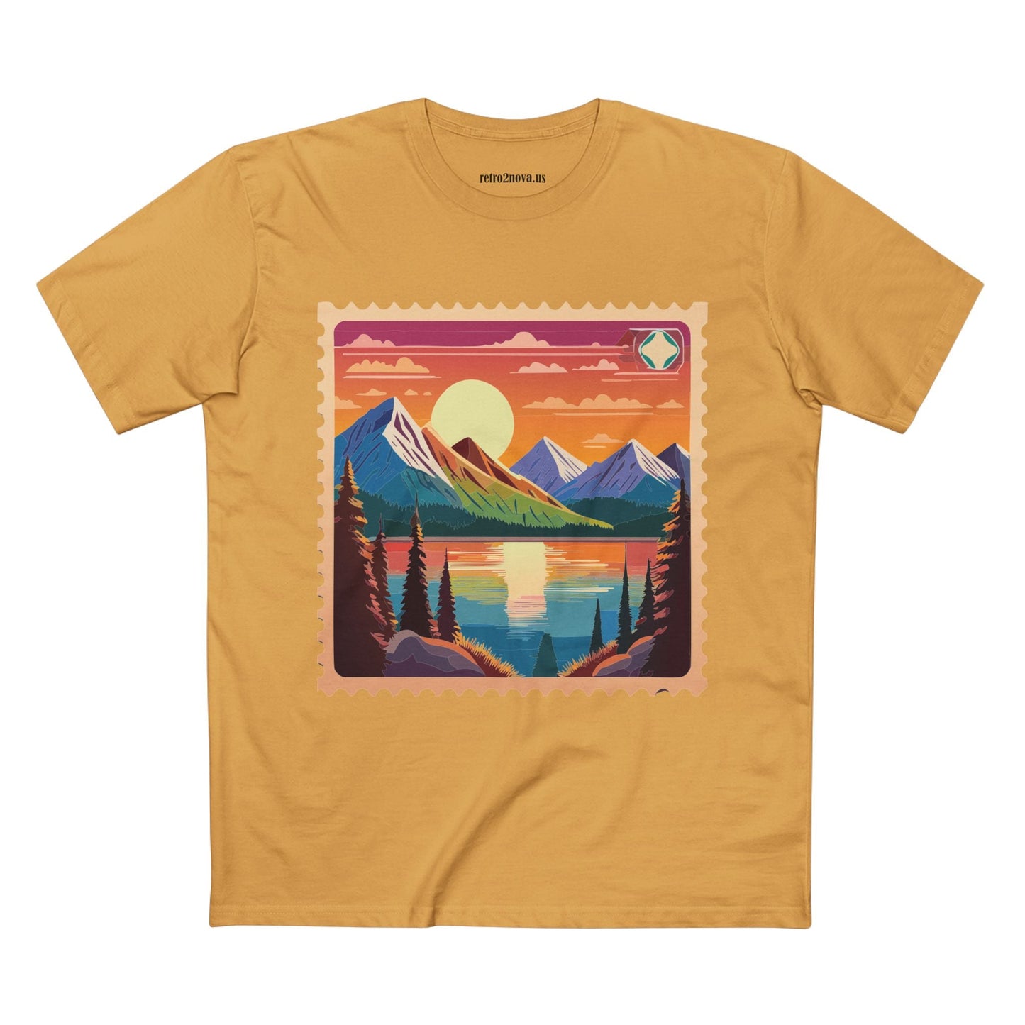 Postage Stamp Shirt Unisex Original Art Design Cotton Tee PS17 Retro2Nova Premium Cotton Staple Tee