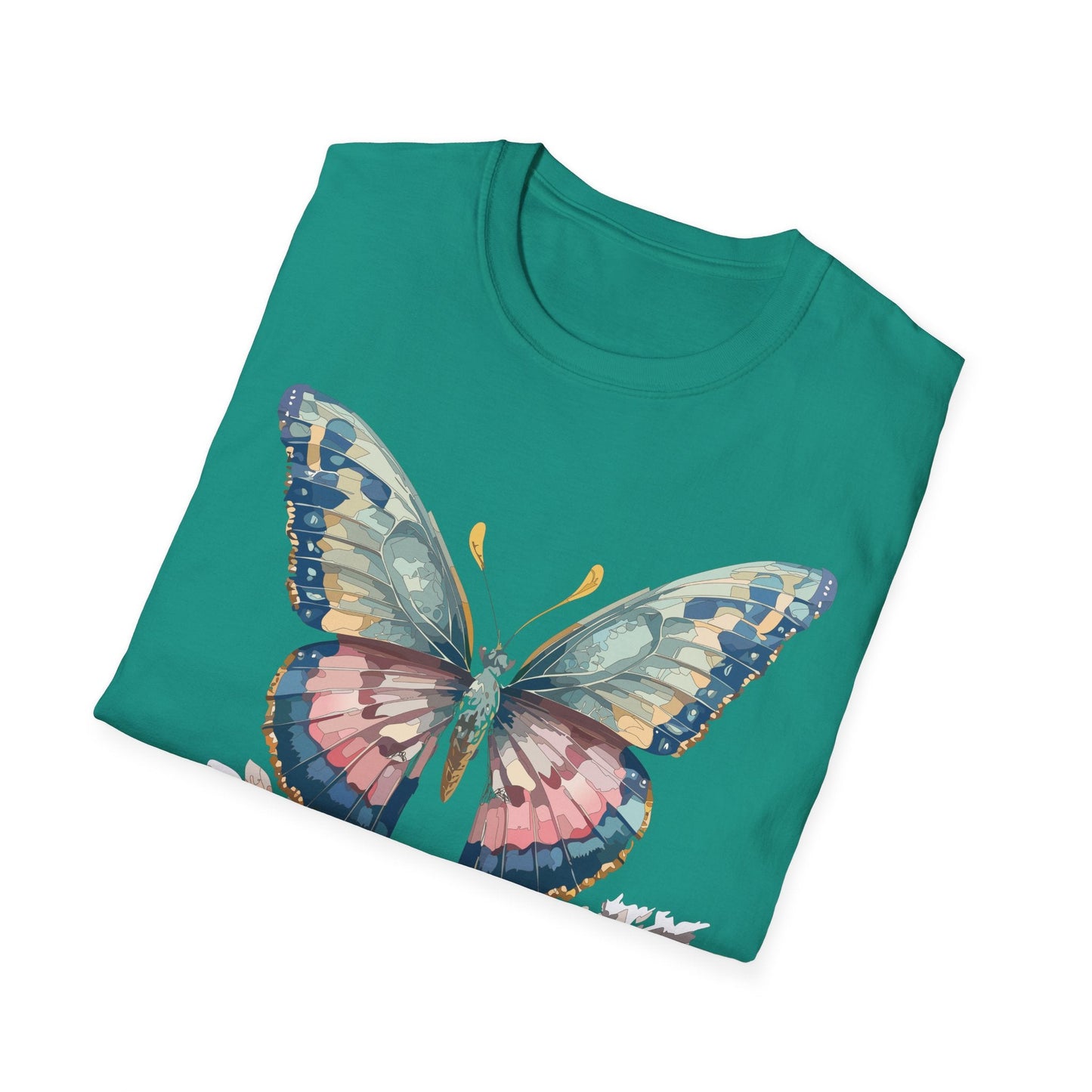Butterfly Shirt Unisex Monarch Design Gildan Softstyle 64000 Ring Spun Cotton Tee