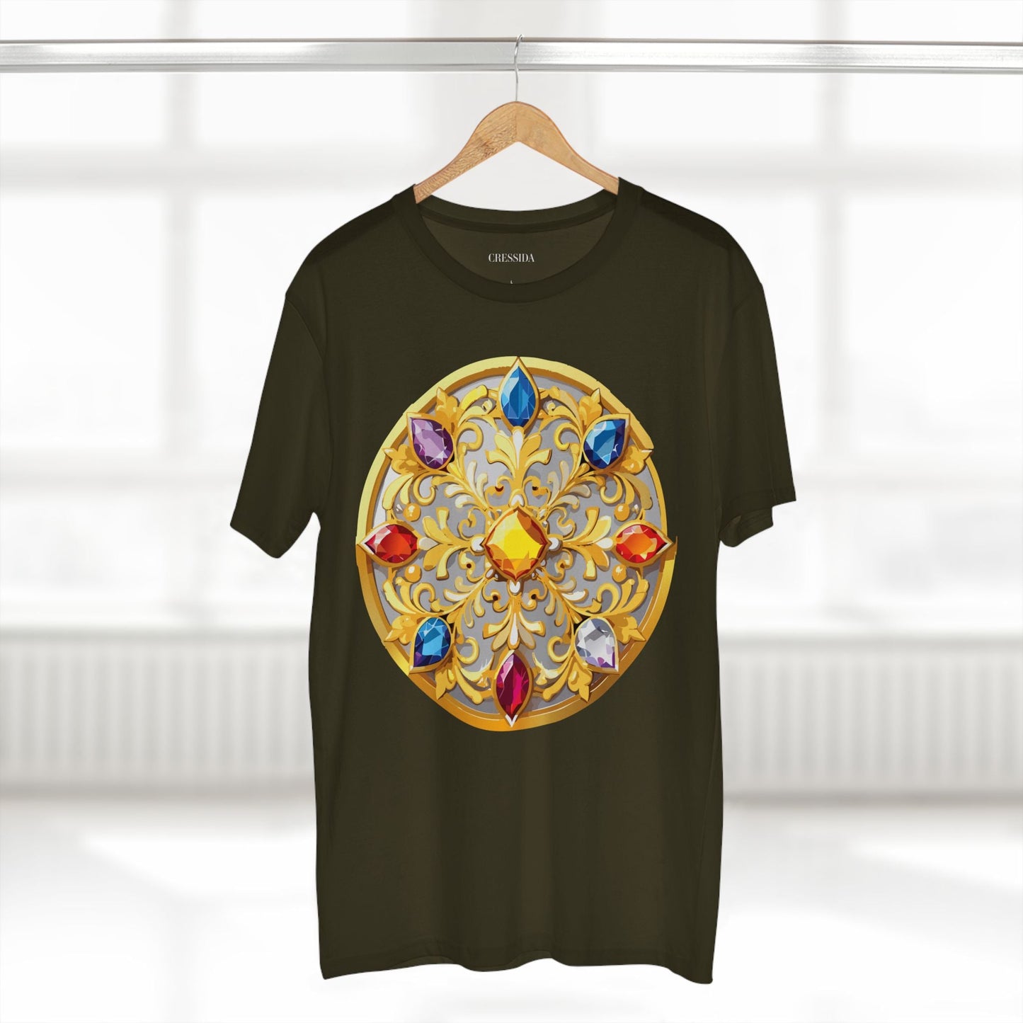Medallion Graphic T-Shirt Unisex 100 Cotton With Gold Art Design Medal Tee 4