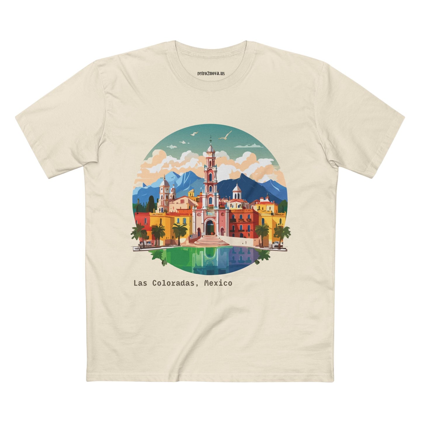 Travel Shirt for Mexico Tourists Unisex Premium Cotton Art Tee by Retro2Nova Original Art Design