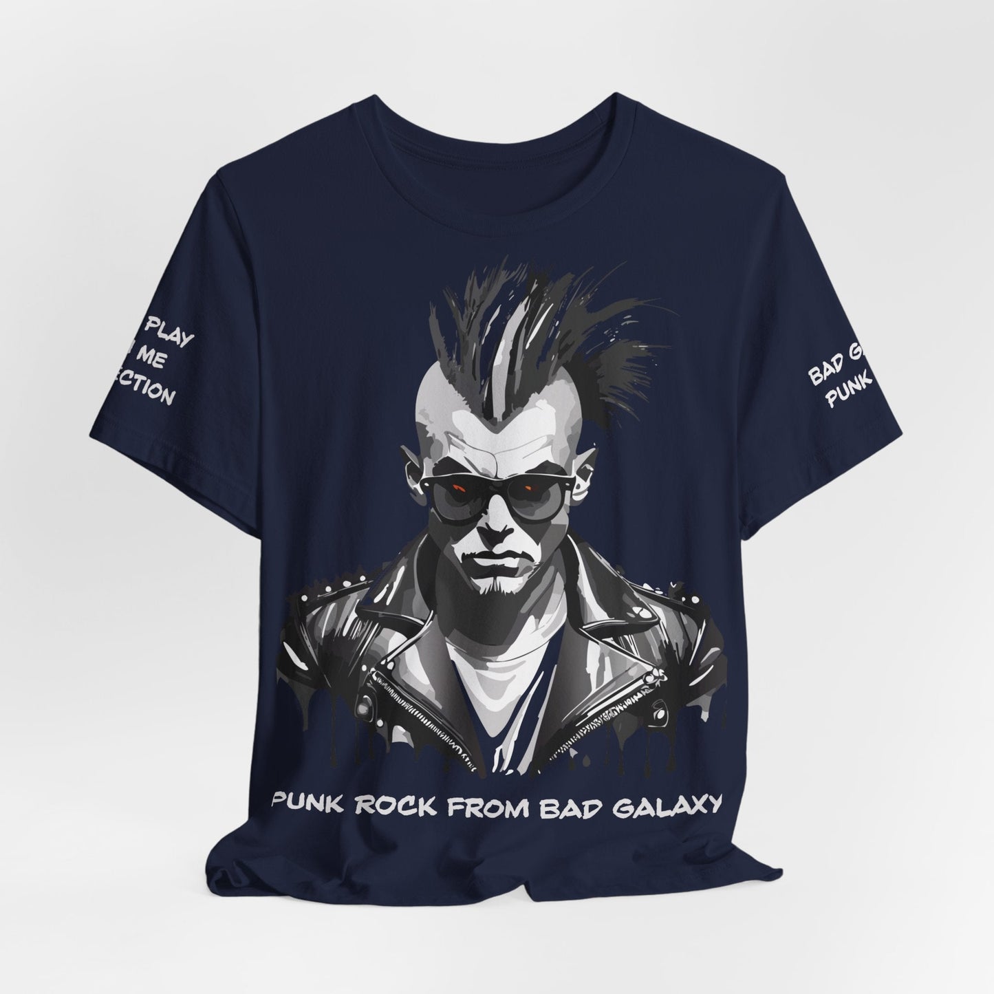 Punk Rock Tee Shirt From Bad Galaxy Made To Order 100 Percent Cotton Eco Friendly Inks