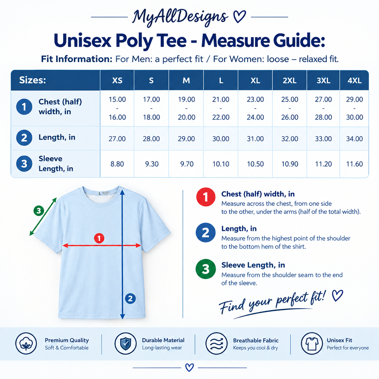 True White Color Unisex Poly T-Shirt with Solid Colors XS-4XL