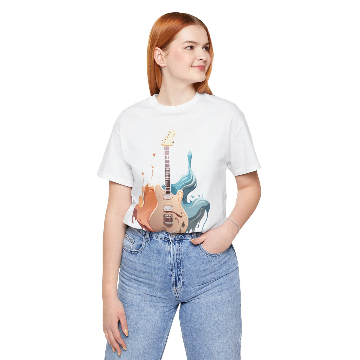 Music Graphic Unisex Cotton Bella+Canvas Tee with Art Design m157