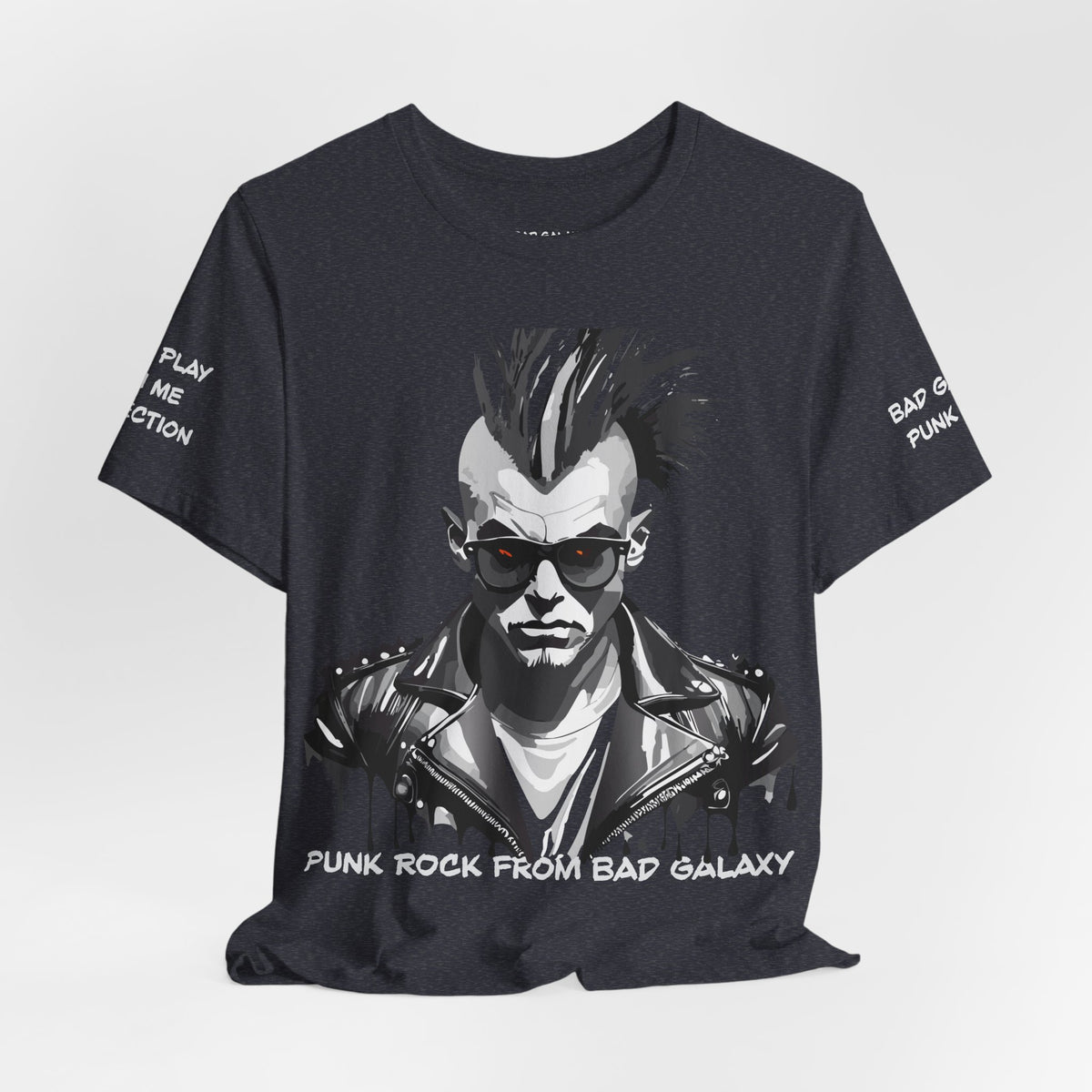Punk Rock Graphic Unisex Cotton Bella+Canvas Tee with Art Design b33