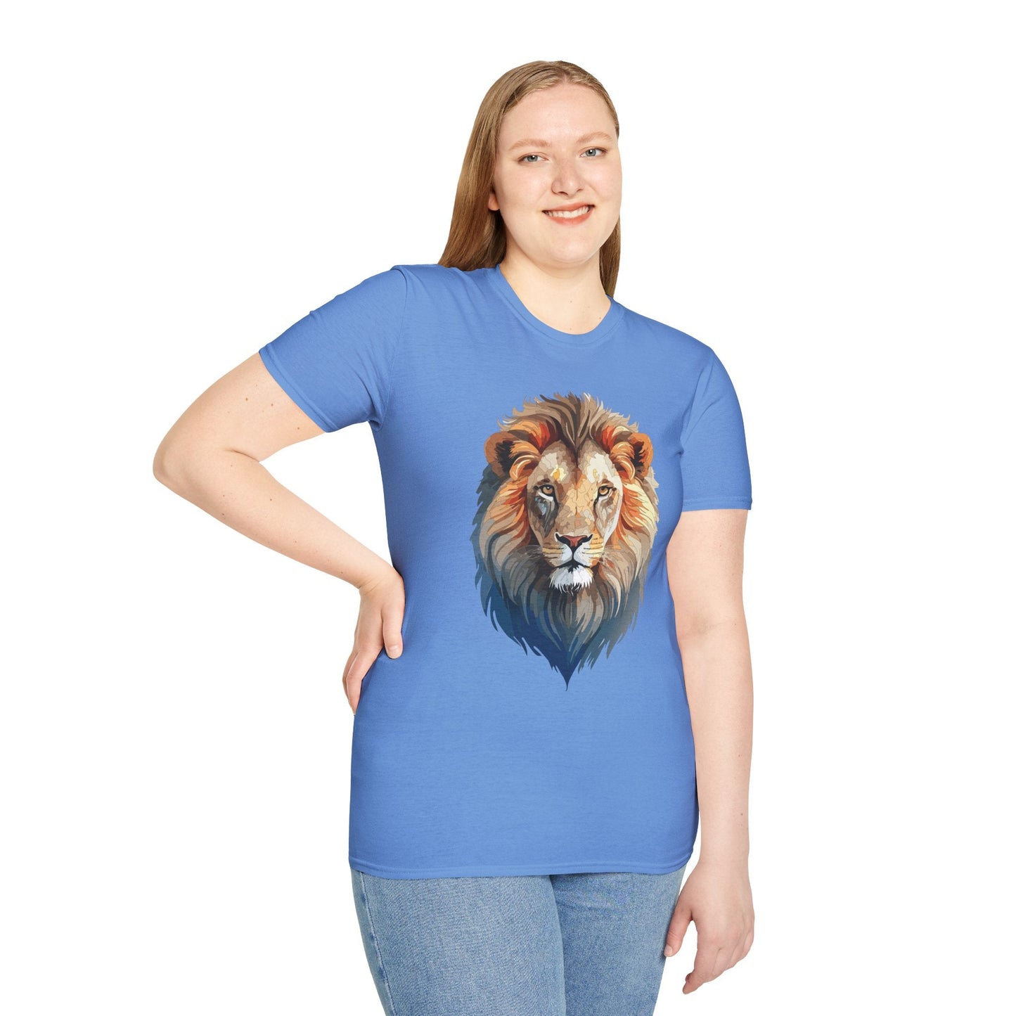 Gildan Lion Graphic Short Sleeve Softstyle Tee 100 Percent Cotton