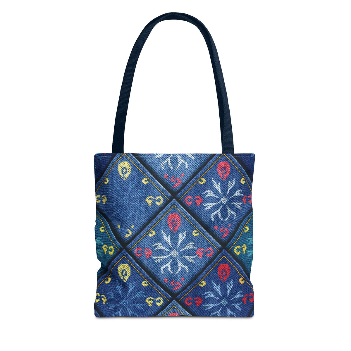 Diwali Graphic Denim Fabric Imitation Print Unisex Canvas Bag Poly Spun 3 Sizes Tote Bag 205-8