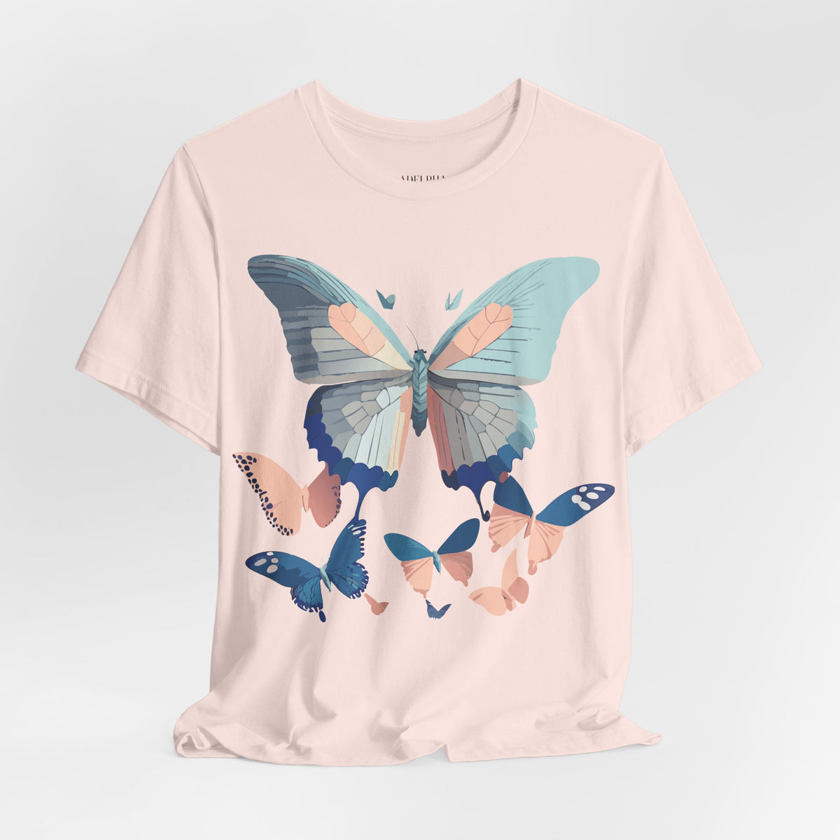 Butterfly Graphic Unisex Cotton Bella+Canvas Tee with Art Design n22