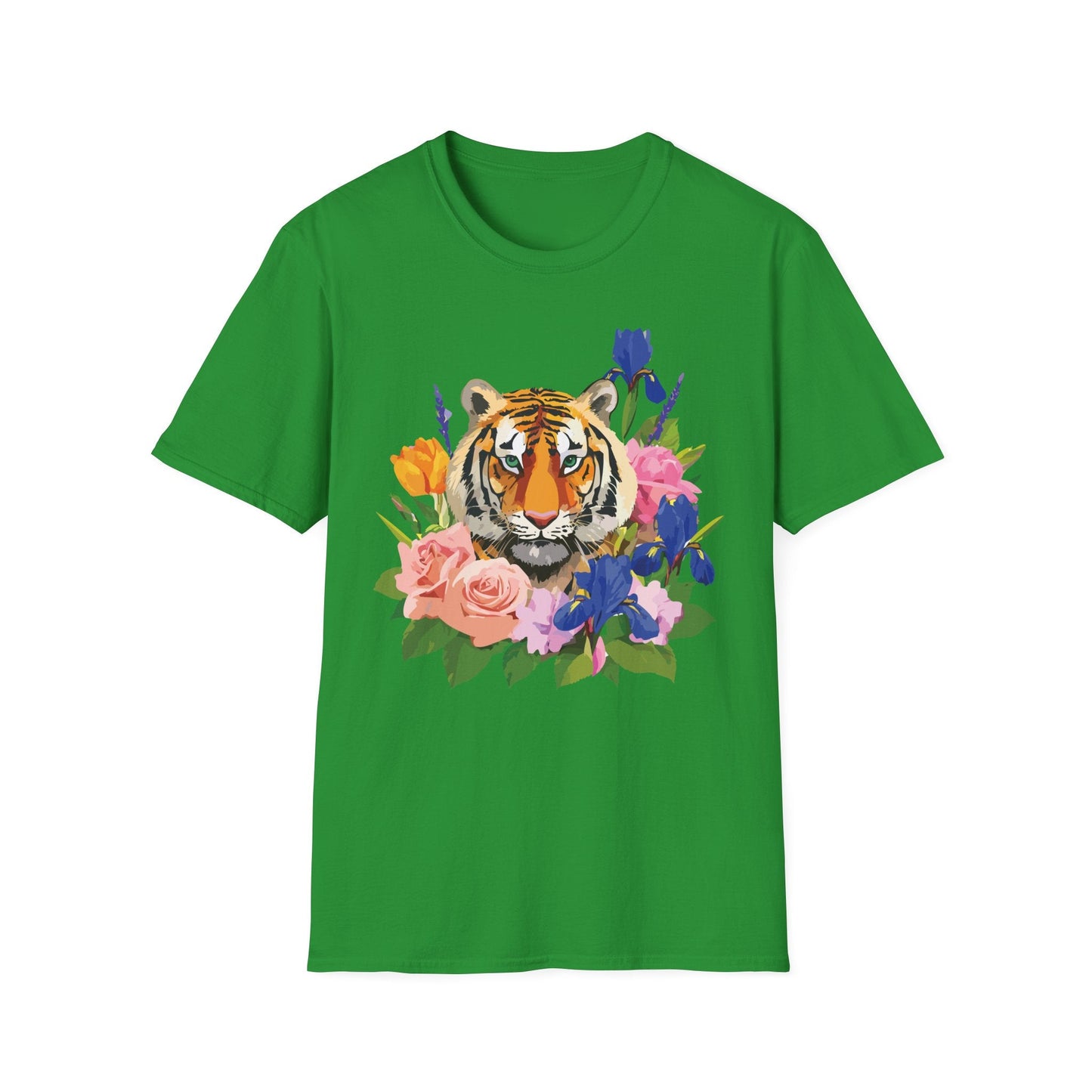 Tiger Shirt Unisex Animal Tee Gildan Softstyle 64000 100 Percent Cotton