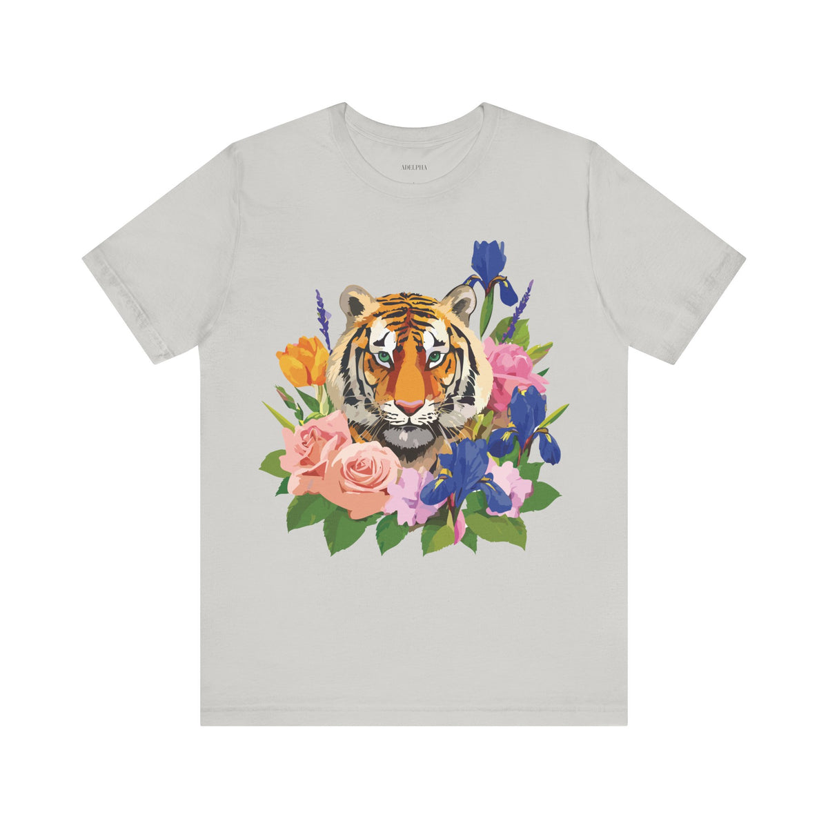 Tiger Graphic Unisex Cotton Bella+Canvas Tee with Art Animal Design d93