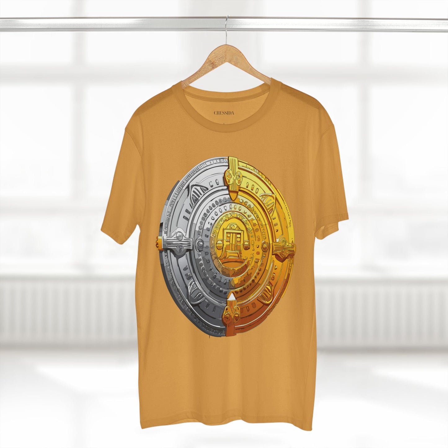 Antique Gold Coin Graphic Design T-Shirt Unisex 100 Cotton With Golden Print Artwork Tee 15