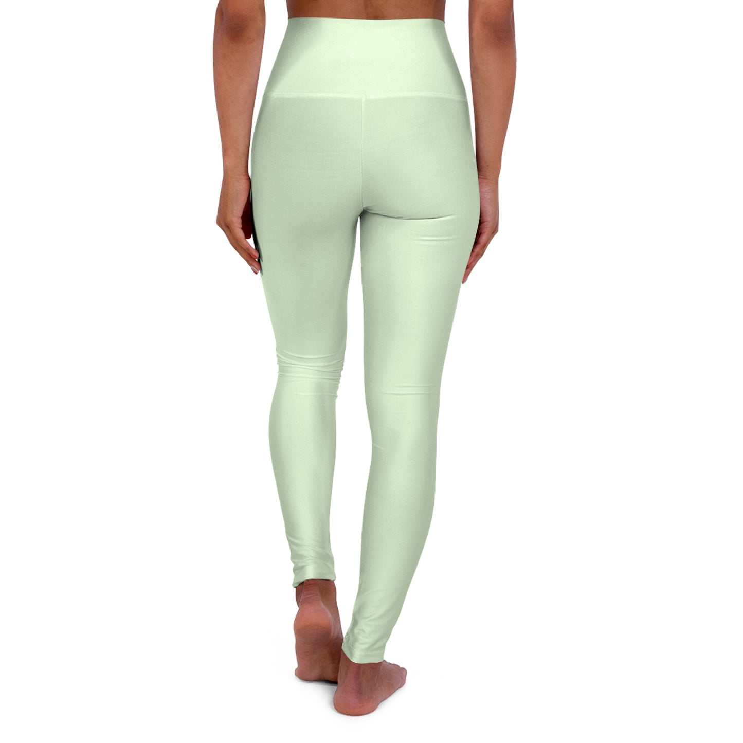 Frosted Mint Color High-Waist Yoga Leggings Women's Seamless Poly-Span Stretchy Pants XS-2XL